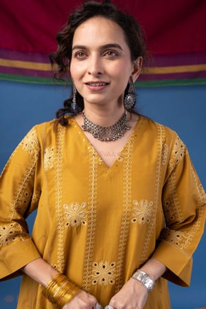 Image for Kusvaa Cood181 Charulata Cotton A Line Cord Set Featured