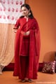 Image for Kusvaa Cood182 Chitrangada Cotton A Line Cord Set Style With Duptta D
