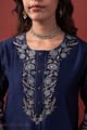 Image for Kusvaa Cood185 Nutan Mul Chanderi Kurta Pant Set Nack