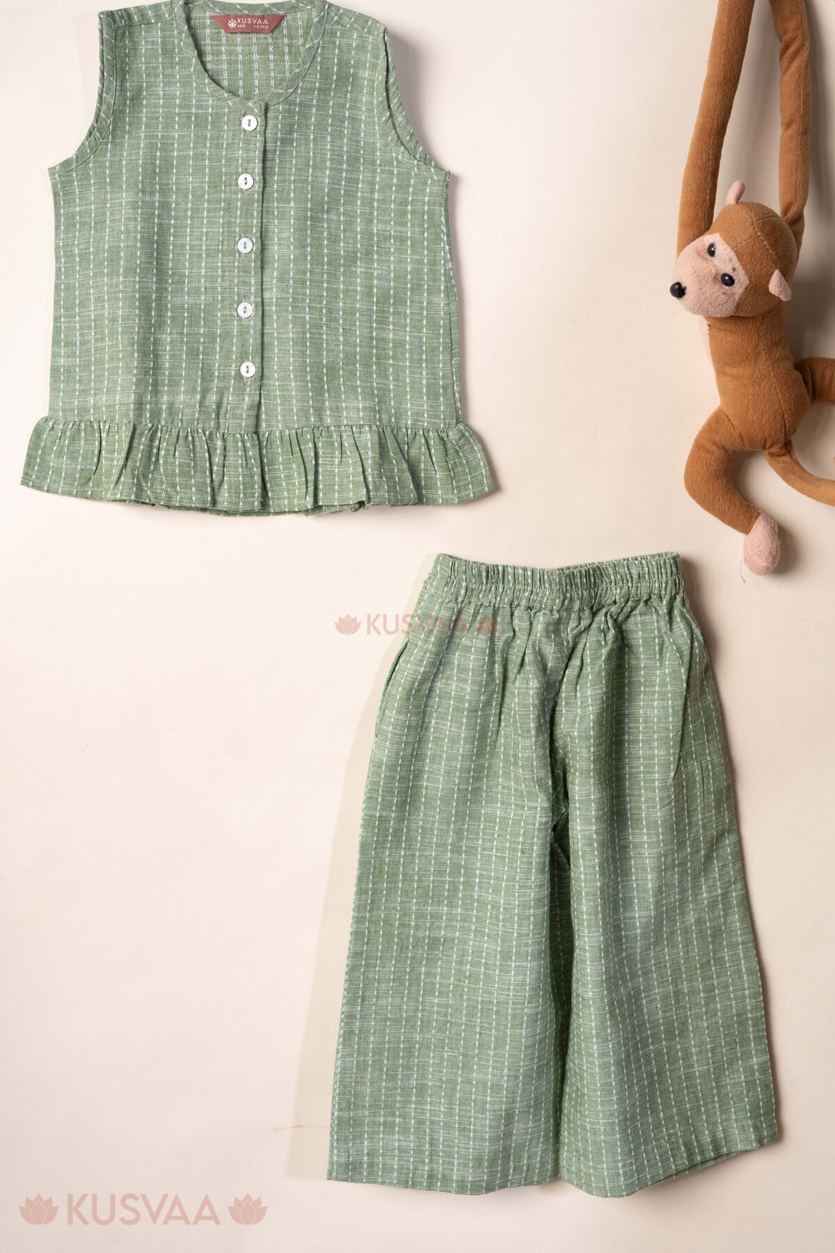 Image for Kusvaa Grw141 Divya Handloom Top Pant Set Full