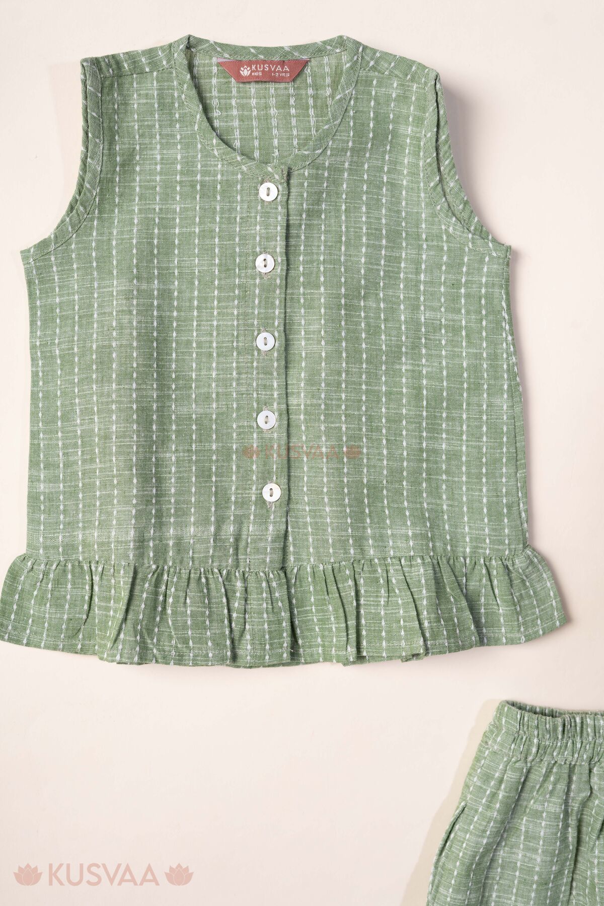 Image for Kusvaa Grw141 Divya Handloom Top Pant Set Top