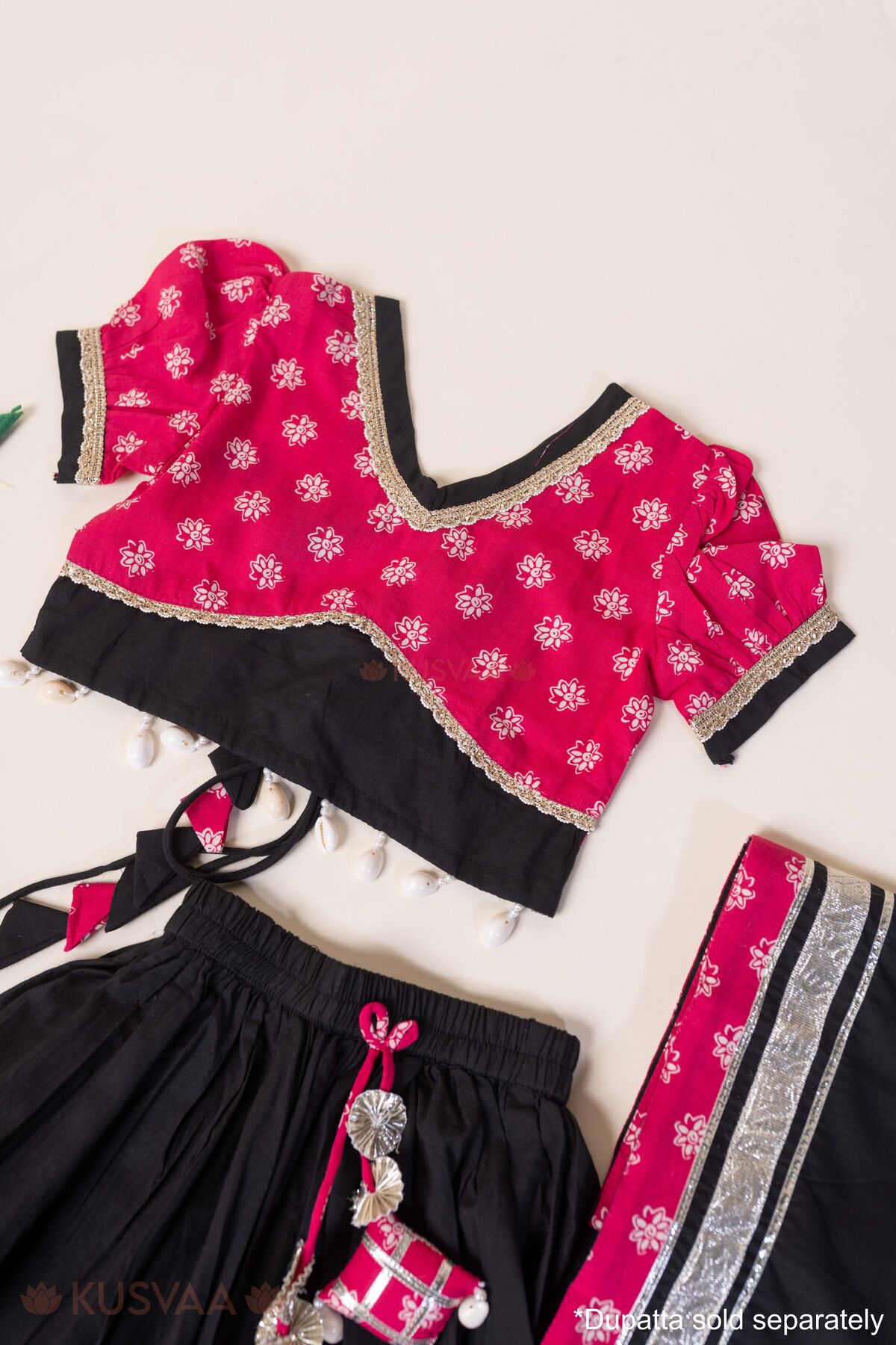 Image for Kusvaa Grw165 Jahnavi Cotton Lehenga Set Blouse