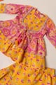 Image for Kusvaa Grw166 Jeevika Cotton Yellow Sharara Kurta Set Bith