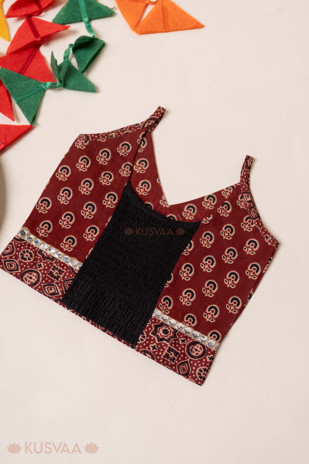 Image for Kusvaa Grw169 Bhavini Cotton Lehenga Set Blouse
