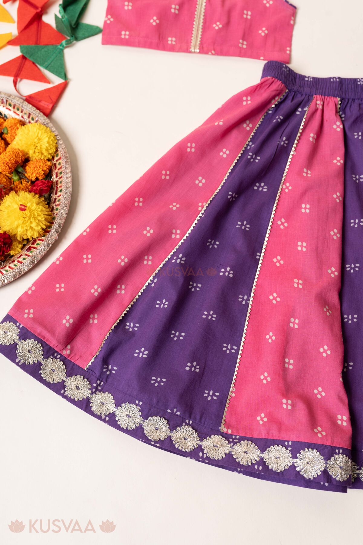 Image for Kusvaa Grw170 Bimla Cotton Lehenga Set Bottom
