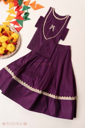 Image for Kusvaa Grw171 Riya Silk Lehenga Choli Set Full