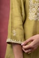 Image for Kusvaa Kds041 Naina Chanderi Kurta Dupatta Set Sleeve