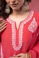 Image for Kusvaa Kds042 Chanchal Chanderi Kurta Dupatta Set Closenack