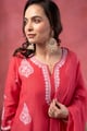 Image for Kusvaa Kds042 Chanchal Chanderi Kurta Dupatta Set Closeup