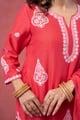 Image for Kusvaa Kds042 Chanchal Chanderi Kurta Dupatta Set Nack