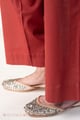 Image for Kusvaa Plz006 Dark Rust Isha Cotton Pant Dark Rust Bottom