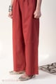 Image for Kusvaa Plz006 Dark Rust Isha Cotton Pant Dark Rust Side