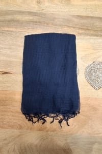 Image for Kusvaa Rndupatta05 Multi Color Cotton Kota Doria Dupatta Navyblue Featured