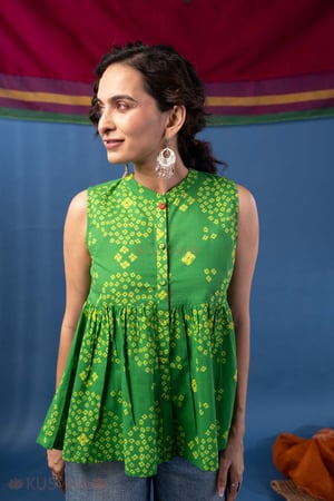 Image for Kusvaa Shk095 Leela Cotton A Line Short Kurti Featured