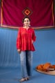 Image for Kusvaa Shk096 Mahima Cotton A Line Short Kurti Front