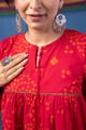 Image for Kusvaa Shk096 Mahima Cotton A Line Short Kurti Nack