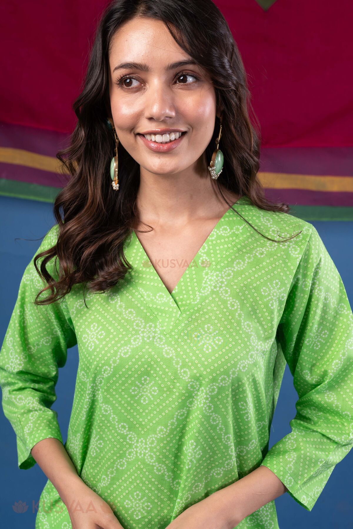 Image for Kusvaa Wkr390 Harshita Screen Print Kurta Featured