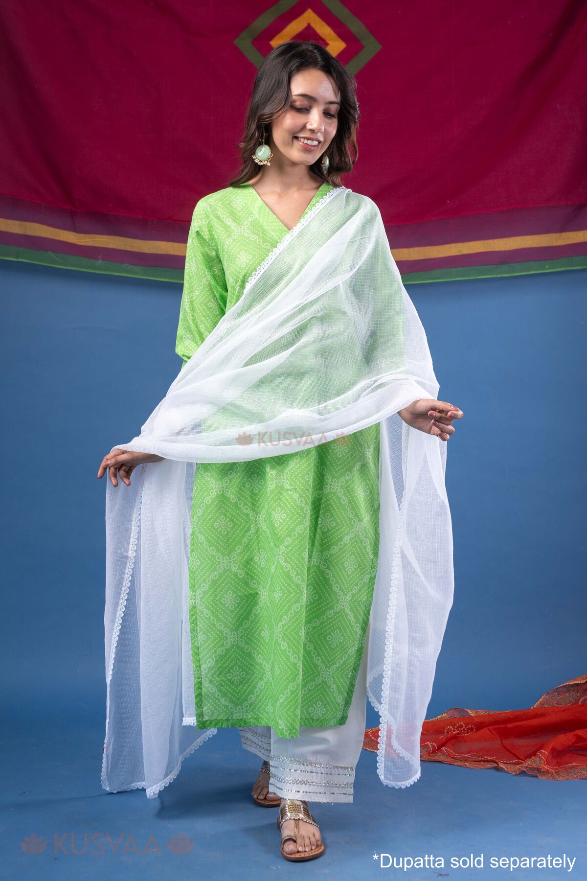 Image for Kusvaa Wkr390 Harshita Screen Print Kurta Style