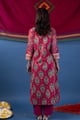 Image for Kusvaa Wkr410 Karuna Handblock Cotton Kurta Back