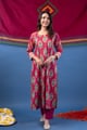 Image for Kusvaa Wkr410 Karuna Handblock Cotton Kurta Style