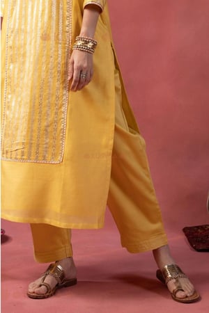 Image for Kusvaa Wkr411p Kaveri Satin Cotton Pant Front