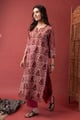 Image for Kusvaa Wkr418 Chintan Handblock Cotton Kurta Walking