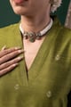 Image for Kusvaa Wkr419 Harini Cotton Silk A Line Kurta Detailing