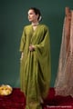 Image for Kusvaa Wkr419 Harini Cotton Silk A Line Kurta Side
