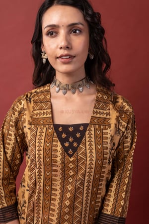 Image for Kusvaa Wkr427 Kalavati Handwork Cotton Kurta Featured