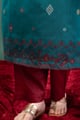 Image for Kusvaa Wkr430 Eshani Chanderi Green Kurta Bottom