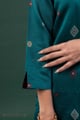 Image for Kusvaa Wkr430 Eshani Chanderi Green Kurta Sleeve