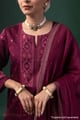 Image for Kusvaa Wkr431 Gayatri Chanderi Purple Kurta Detailing