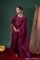 Image for Kusvaa Wkr431 Gayatri Chanderi Purple Kurta Dupatta
