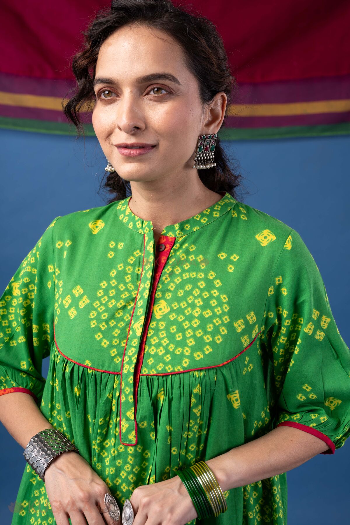 Image for Kusvaa Wkr432 Manasa Cotton A Line Kurta Featured