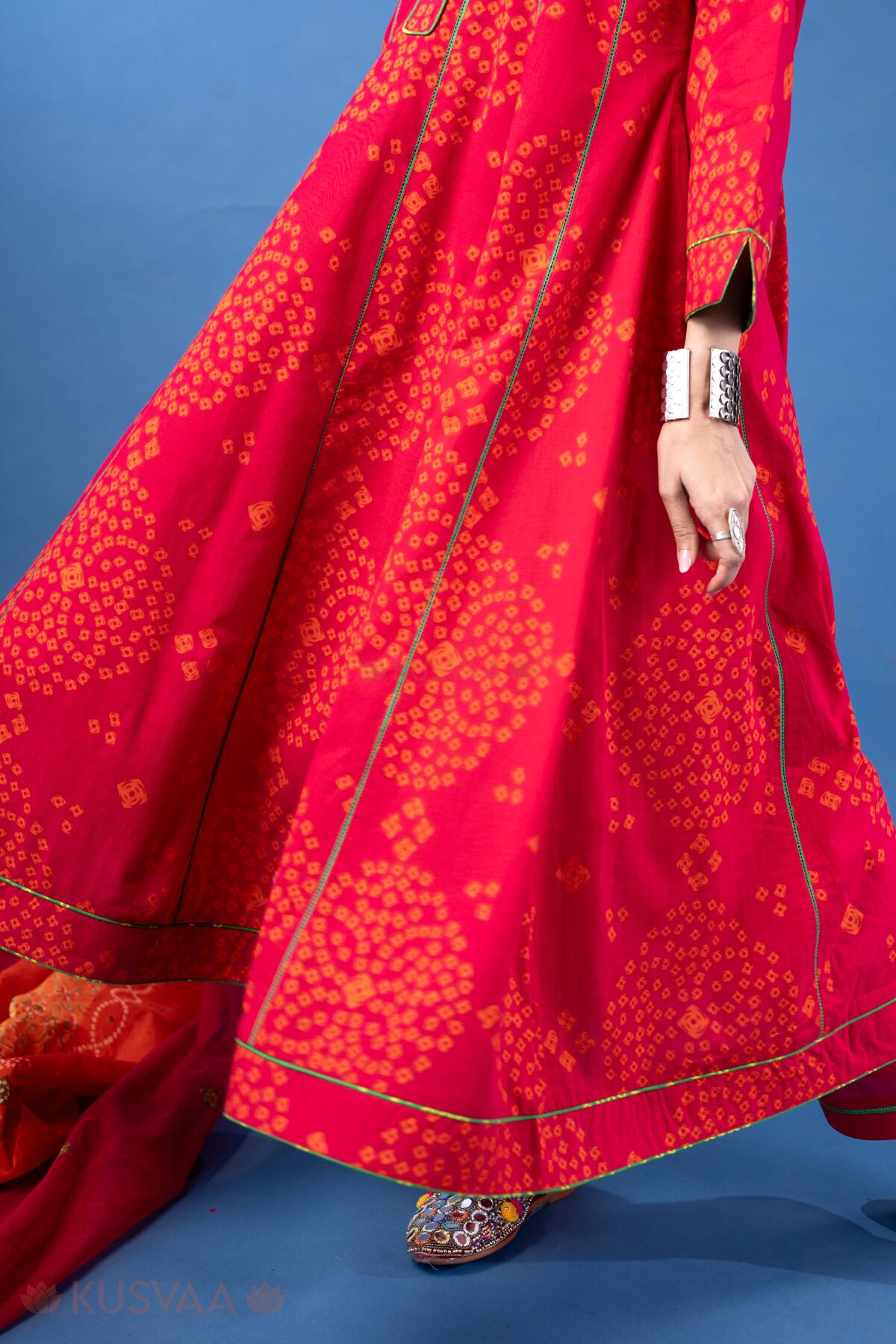 Image for Kusvaa Wkr433 Janaki Cotton A Line Kurta Bottom