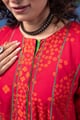 Image for Kusvaa Wkr433 Janaki Cotton A Line Kurta Nack