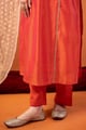 Image for Kusvaa Wkr435 Chintan Chanderi Orange Kurta Bottom