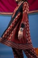Image for Kusvaa Wkr441 Navami Cottton Maroon Kurta Detailingc