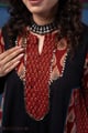 Image for Kusvaa Wkr441 Navami Cottton Maroon Kurta Nack