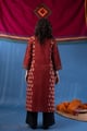 Image for Kusvaa Wkr442 Neha Cottton Maroon Kurta Back