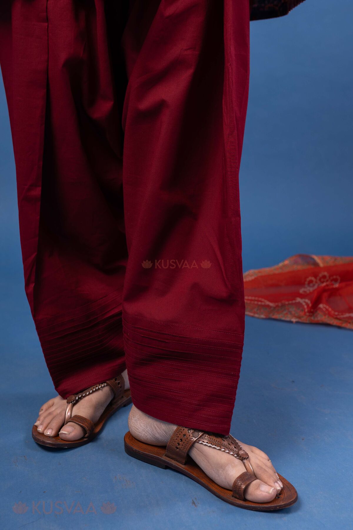 Image for Kusvaa Wkr445 Bhairavi A Line Cotton Kurta Bottom