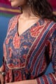 Image for Kusvaa Wkr445 Bhairavi A Line Cotton Kurta Nack