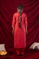 Image for Kusvaa Wkr449 Chaitanya Slik A Line Kurta Back