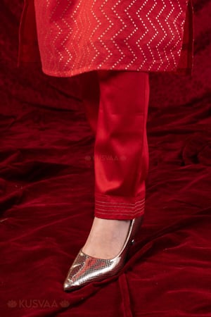 Image for Kusvaa Wkr449 Chaitanya Slik A Line Kurta Bottom