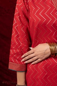 Image for Kusvaa Wkr449 Chaitanya Slik A Line Kurta Sleeve