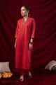 Image for Kusvaa Wkr449 Chaitanya Slik A Line Kurta Style