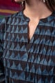 Image for Kusvaa Wkr453 Bhavi Black Cotton Kurta Nack