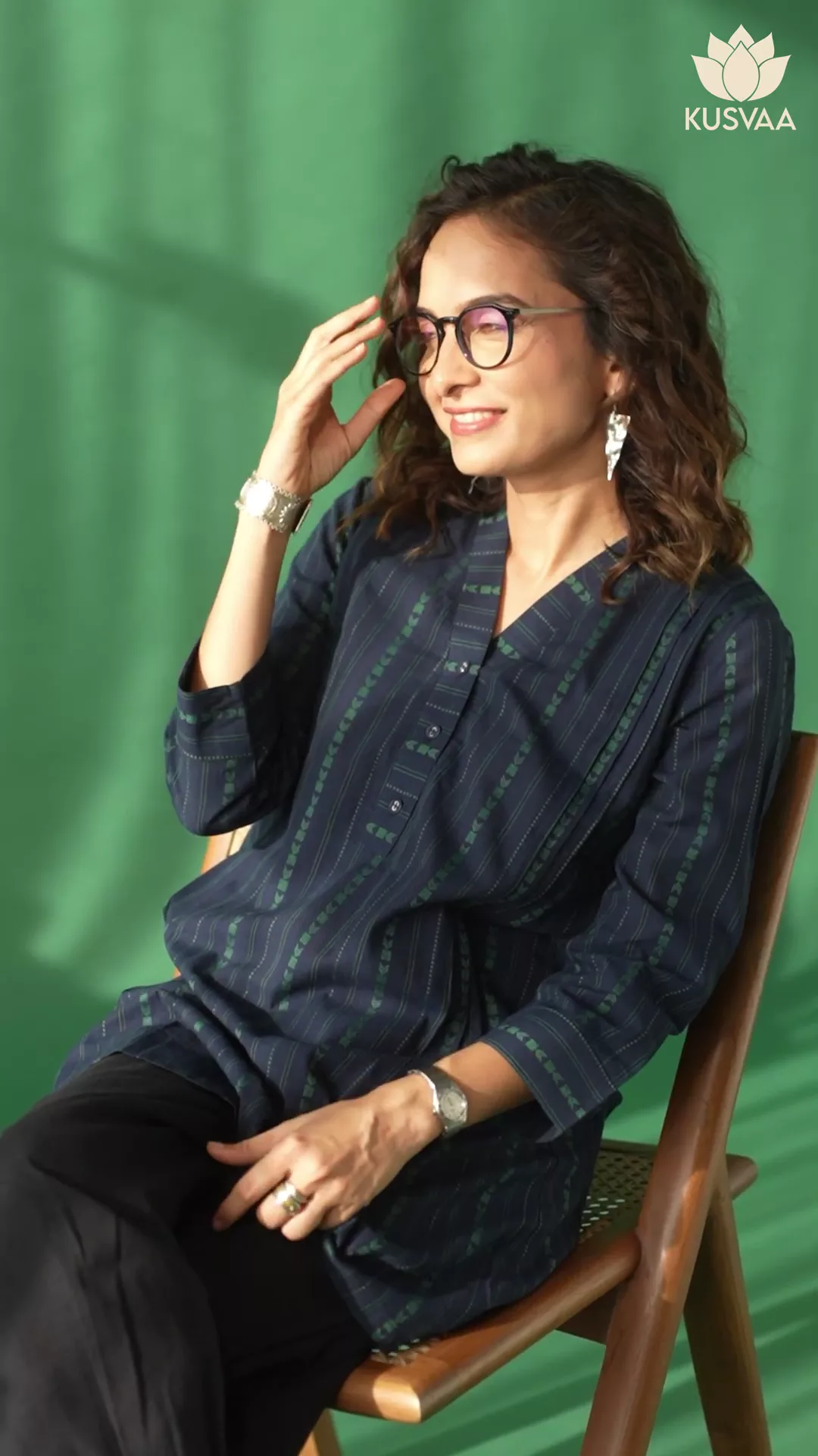 Hamsika Handloom Cotton Short Kurti