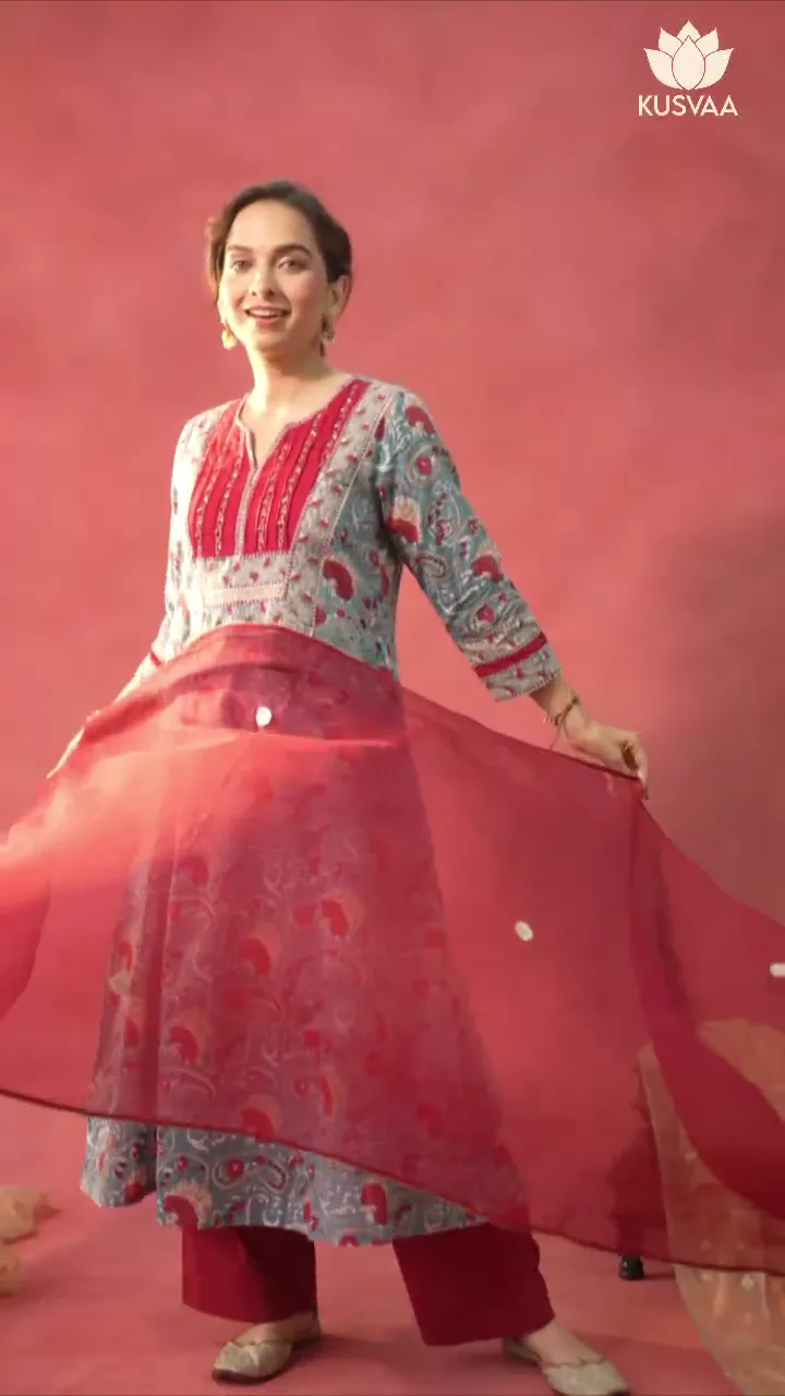 Arohi Handblock Cotton Straight Fit Kurta