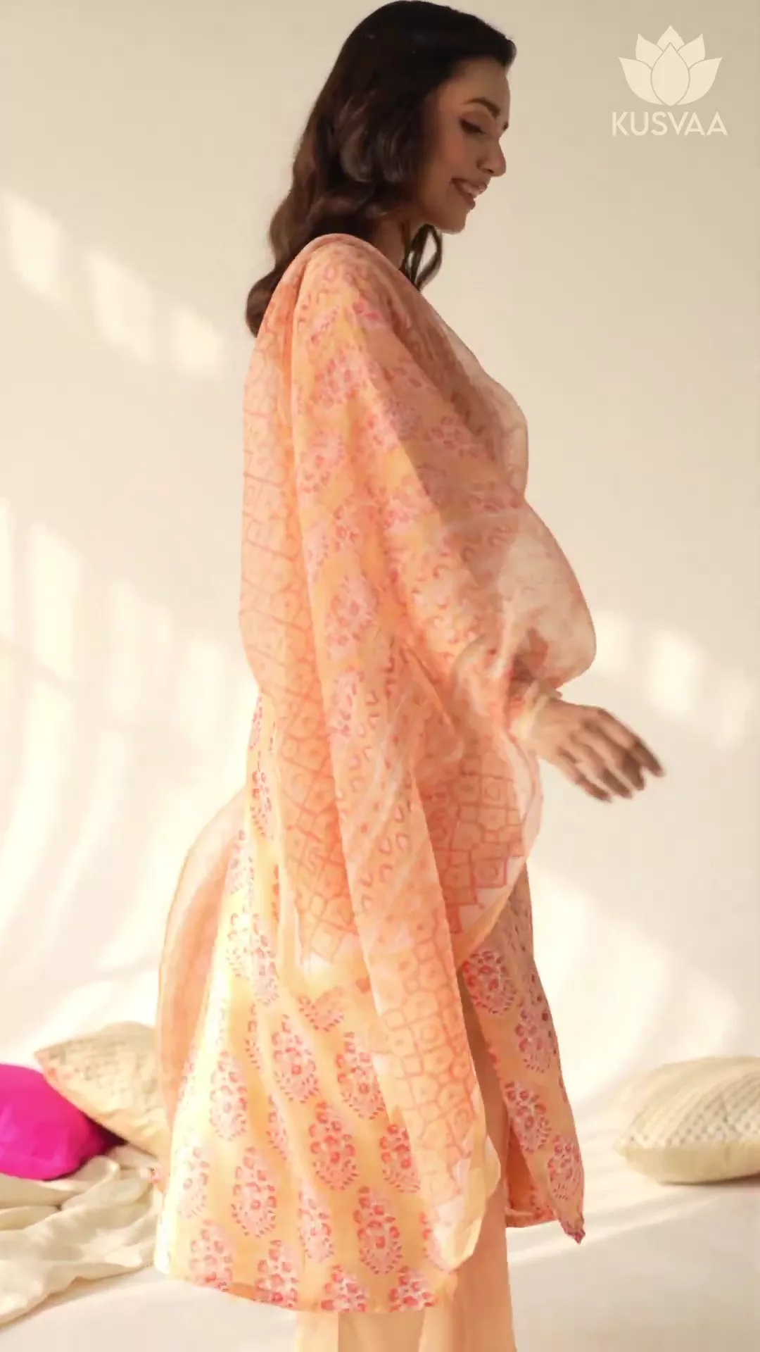Lata Handblock Muslin Kurta
